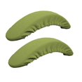 thumbnail image 1 of 2pcs Soft Chair Arm Rest Covers Stretchable Office Chair Armrest Slipcovers - Black, 1 of 7