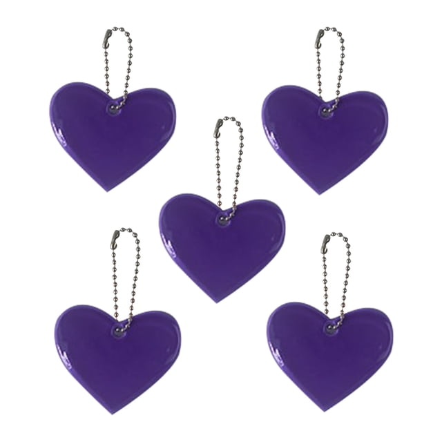 Dvkptbk The Reflector 5Pcs Reflective Pendant Outdoor Reflective Pendant Heart Shaped Reflective Suitable for Backpack Riding Walking Running Travel Equipment