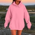 thumbnail image 1 of IMENGL Oversized Winter cotton hooded pullover sweatshirt, Pink L, Size M-5XL, 1 of 5
