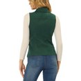 thumbnail image 3 of INSPIRE CHIC Veste Zippée pour Femme Sans Manches Anorak Gilet Utilitaire Veste avec Poches TP Vert Foncé, 3 of 7