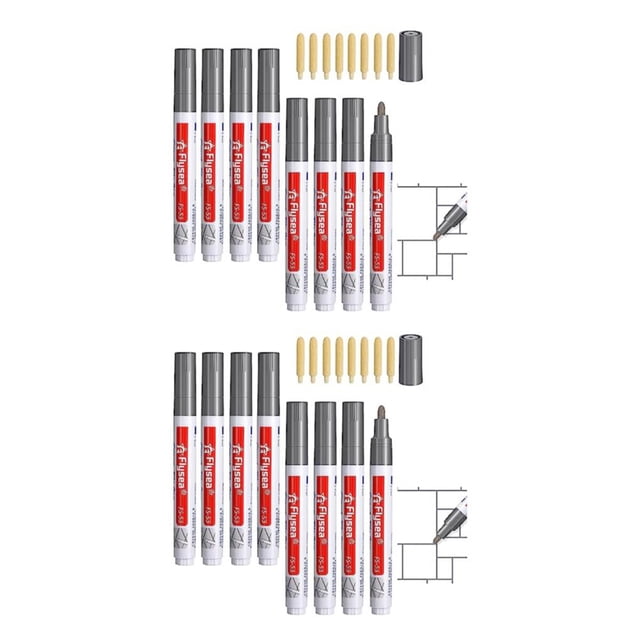 maskred 8pcs/set Easy-to Tile Seam Marker Tile Grout Like Pro Powerful Functions Marker Grout Pen dark gray 2Set