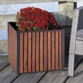 thumbnail image 3 of Grapevine Slat Wood Planter, Rectangular, 23.6IN, 3 of 7