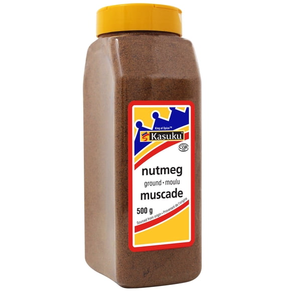 Kasuku - Nutmeg Ground - 500g - 1ct - Premium Warm Ground Spice for Artisanal Baking, Cream Sauces, Eggnog, and Savory Meat Dishes (1ct)
