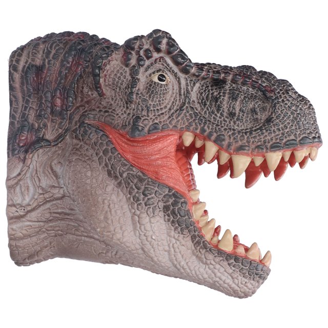 Head Hand Puppet, Comfortable Grip Dinosaur Puppet Rubber For Education For Party