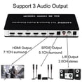thumbnail image 3 of CSYANXING For HDMI Audio Extractor Switch 3D 1080p/24 Support, Stereo Audio Output, Easy Remote Control Operation, 3 of 20