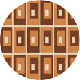 thumbnail image 1 of Ahgly Company Tapis Rond Lavable en Machine Intérieur Transitionnel Orange, 8 Pieds Rond, 1 of 7