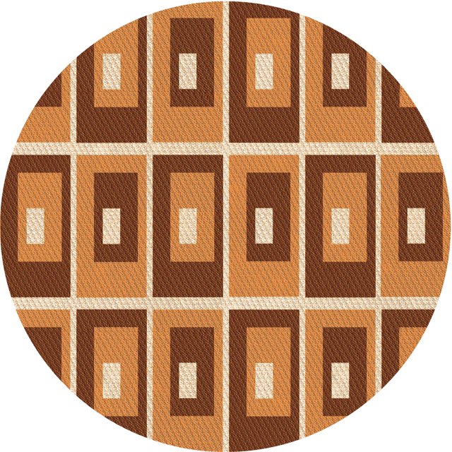 Ahgly Company Tapis Rond Lavable en Machine Intérieur Transitionnel Orange, 8 Pieds Rond