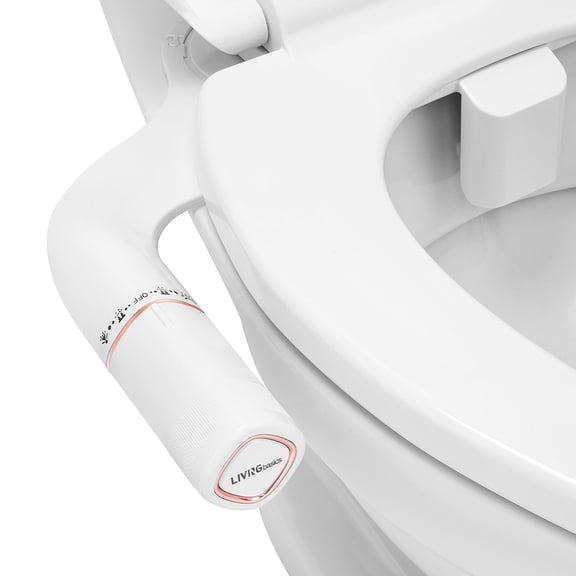 Embout de Bidet Tolilet Autonettoyant à Deux Buses, Bidet de Siège de Toilette Ultramince pour Lavage avant et Arrière, Pression d'Eau Réglable