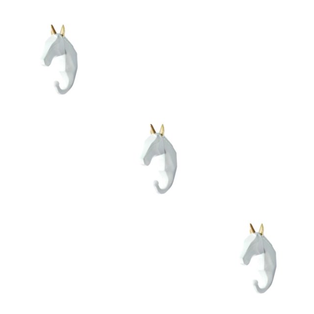 Wweixi Coat Hooks Easy To Install And Wide Application For Added In Daily Life White gold (horse) 3Set