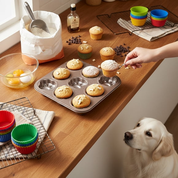 Uscallm St. Patrick's Day Baking Pans, 9-Cavity Cake Pan, Carbon Steel Non-Stick Thickened Animal Shaped Muffin Tray for Oven, Cupcake Baking , Birthday Party Dessert Supplies