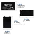 thumbnail image 2 of Batterie de Remplacement 12V 9AH pour CyberPower RB1290 UPS - Lot de 4, 2 of 6
