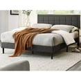thumbnail image 1 of DeCoro Mornington Upholstered 2.0 Platform Bed w/ Metal Frame, Dark Grey, King, 1 of 11