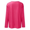 thumbnail image 5 of Timegard Womens Tops Long Sleeve Round Neck Solid Color Basic Tee Fall Casual Comfy Loose Tops Blouse, 5 of 5