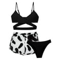thumbnail image 1 of MIASHUI Girls Bathing Suits 3 Piece Swimsuit Summer Bikini Sets with Shorts,Black,8-9 Years, 1 of 2