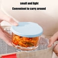 thumbnail image 4 of Small Glass Food Storage Container with Lid | 8oz Leak-Proof Mini Bowl for Snacks, Dips & Sauces | Microwave Safe Borosilicate Glass | Sky Blue or Pink | 1-Pack, 4 of 6