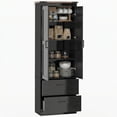 thumbnail image 1 of HOMCOM 67" Tall Kitchen Pantry Cabinet with Adjustable Shelves, Black, 1 of 10