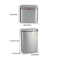 thumbnail image 3 of Xingzhi Hanging Stainless Steel Garbage Bin Kitchen Waste Disposal Solution 8L light orange, 3 of 6