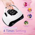thumbnail image 3 of UV LED Nail Lamp   180W Nail Curing Lamps for Home & Salon  Led Nail Dryer with Automatic Sensor/4 Timer Setting  Professional Nail Art Tools for Gel Polish, 3 of 12