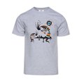 thumbnail image 1 of T-Shirt à Manches Courtes pour Hommes, Rituel Tribal du Désert - Gris Chiné - Petit, 1 of 1