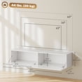 thumbnail image 3 of HOMCOM Meuble Télé Flottant avec Rangement pour Téléviseurs de 45, 55, 65 Po, Blanc, 3 of 10