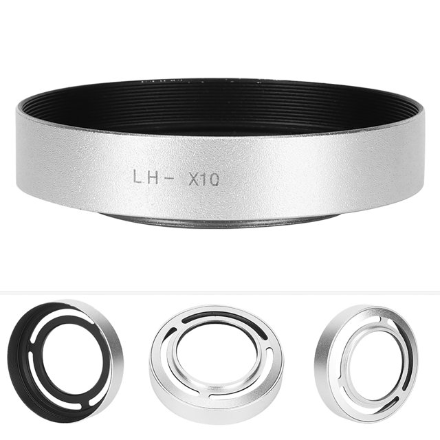 Alloy Lens Hood for Fuji X20 X30 Detachable Metal Lens Hood with 52mm Filter Thread Compact Design to Prevent and Protect Lens