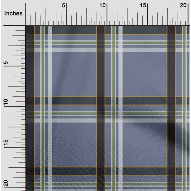 oneOone Georgette Viscose Dusty Blue Fabric Madras Check Sewing Craft Projects Fabric Prints By Yard 42 Inch Wide