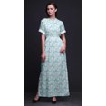 thumbnail image 2 of Bimba Rayon Rays Tie-Dye Printed Gown Kimono Sleeves Summer Long Maxi SlitDress-XSmall, 2 of 6