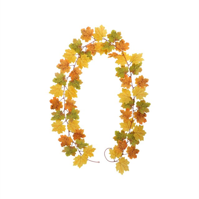 Fall Maple Leaves Garland 78Inch Artificial Maple Autumn Garland Hanging Fall Vines Table Decorations Front Door Fall Decor Thanksgiving Decorations Decor Outside Ornament Lightweight Easy to Shape
