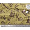 thumbnail image 2 of Soimoi Tissu Crêpe polyester Rouleau, Imprimé Pain de Blé et Sandwich au Mètre 52 Pouces de Large, 2 of 3