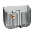 thumbnail image 2 of Storage Box with Flower Hook  Wall Mounted  Double Holes  Plastic Remote Control Glasses Storage Case  Household Supplies, 2 of 8