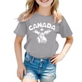 thumbnail image 4 of T-shirt à Manches Courtes pour Filles de la Fête du Canada, T-Shirt d'Été à Col Rond, Coupe Décontractée, Chandails de Base, Chandails à Manches Courtes pour Filles, Taille 14, Camisoles pour Filles 5-6, Hauts à Motif pour Filles, Ensembles pour Filles, Taille 16, Manches Longues, 4 of 4