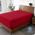 thumbnail image 3 of Bare Home Drap-Housse - Poche Extra Profonde de 22 Pouces - Premium 1800 Collection - Très Grand, Rouge, 3 of 7