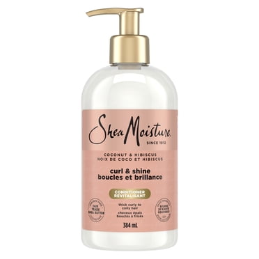 SheaMoisture Coconut & Hibiscus Curl & Shine Conditioner for Thick, Curly Hair with Silk Protein & Neem Oil to Moisturize & Soften