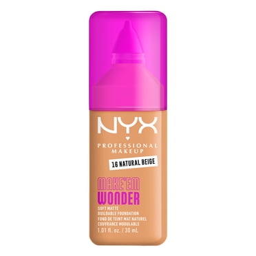 NYX Professional Makeup Make 'Em Wonder Fond de Teint Mat Naturel, Teinte: Natural Beige