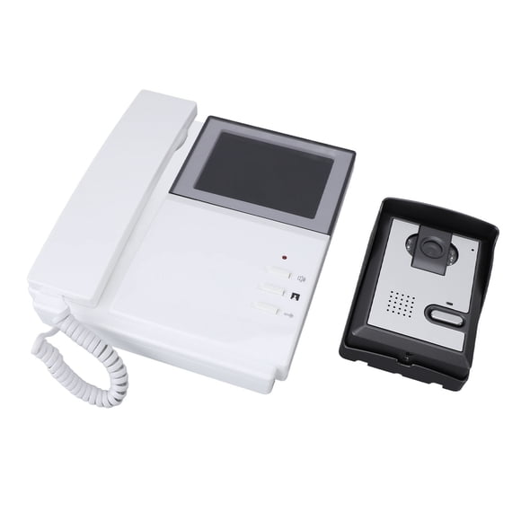 Système de Sonnette d'Intercom Vidéo Filaire, Vision Nocturne Réglable Anti-Interférence 4,3 Pouces Couleur Numérique LCD Visuel Intercom Sonnette Moniteur Vidéo Porte Téléphone Trousses de Sonnette