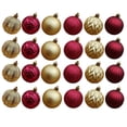 thumbnail image 1 of Décorations incassables Holiday Time, 24 unités, rouge/doré, 1 of 4
