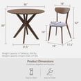 thumbnail image 3 of Costway 3 PCS Dining Table Set Modern Round Kitchen Table and Chairs Set for Dining Room, 3 of 10