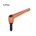 thumbnail image 3 of Unique Bargains 4 Pack M10 x 30mm Male Threaded Stud Adjustable Clamping Lever Handle Bolt Knob Orange, 3 of 6