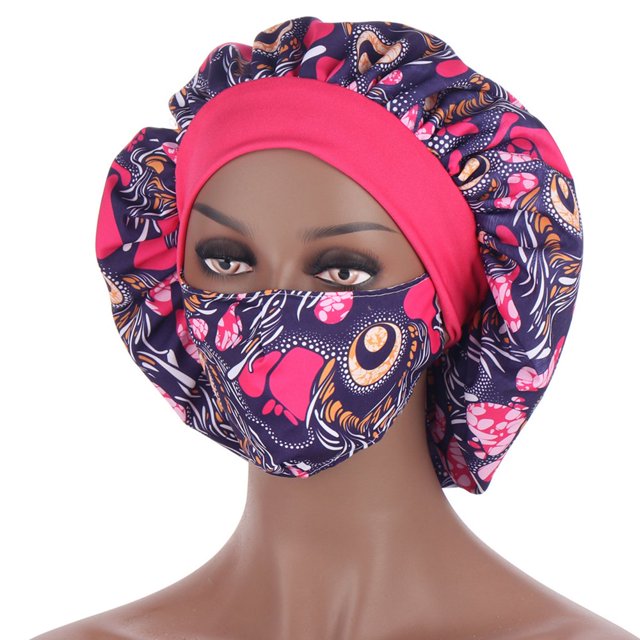 Chapeau de Femmes Chapeaux Rouges Modèle Africain Femmes Réglables Large Bande Élastique Bonnet de Nuit pour Parti