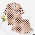 thumbnail image 2 of MIASHUI Ensemble de Pyjama 2 Pcs pour Garçons et Filles à Pois Boutonné, Or Rose, 8-9 Ans, 2 of 4