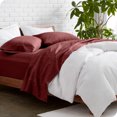 thumbnail image 1 of Bare Home Premium 1800 Collection 4-Piece Bed Sheet Set, Queen, Heathered Rose, 1 of 8