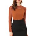 thumbnail image 1 of INSPIRE CHIC Haut à Manches Longues en Mousseline à Col Rond en Dentelle Florale pour Femme, 1 of 7