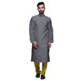 thumbnail image 1 of Atasi Satin Slub Ethnic Kurta With Churidar For Mens Printed Party Wear, 1 of 1