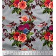 thumbnail image 1 of Soimoi Rayon Fabric Geometric,Leaves & Peony Floral Decor Fabric Printed Yard 42 Inch Wide, 1 of 3