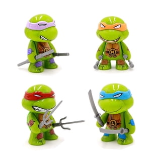 Skpitin Turtles 4-Pack Ninja Turtles Action Figures,Turtles Action Figures 3.1 inches Tall