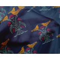 thumbnail image 4 of oneOone Silk Tabby Fabric Bird & Tree Block Printed Fabric 1 Yard 42 Inch Wide, 4 of 4
