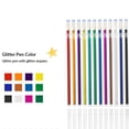 thumbnail image 1 of pitrice 12 Pieces Gel Pen Refill Painting Writing Stationery Marker Replacement Office Marking Shinning Highlight Ink Ballpoint Type 1, 1 of 9