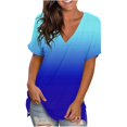 thumbnail image 2 of Birdeem T-Shirt Décontracté Mode Femme Col en V Manches Courtes Ample, 2 of 12