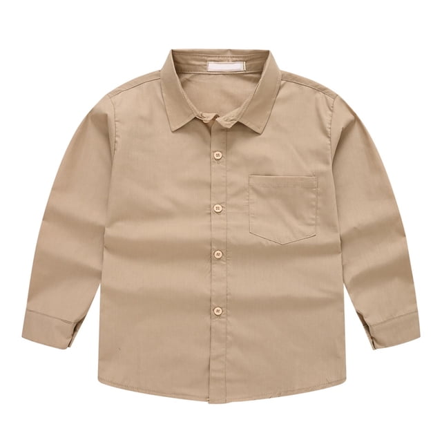 Toddler Shirt Jacket Solid Color Long Sleeve Lapel Button Jacket Kids Boys Girls Shirts Coats Fall Tops