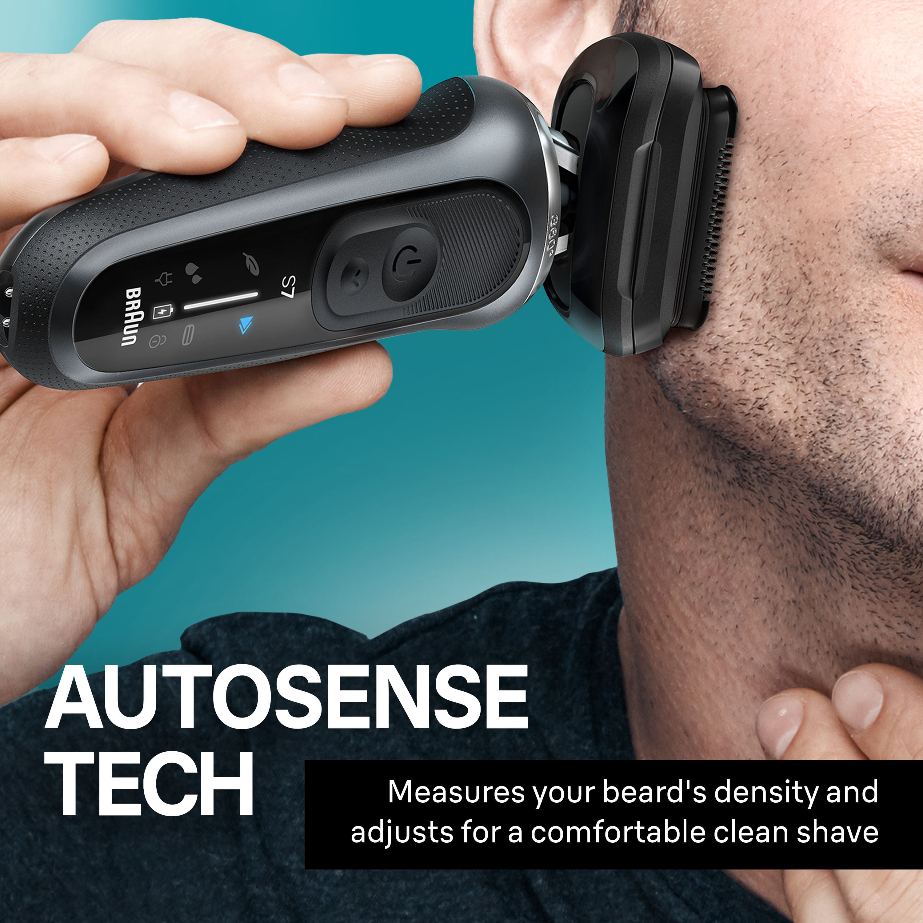 Braun Rasoir Électrique pour Hommes, Series 7 7171cc, Rasage à Sec et sous l'Eau, Modes de Rasage Turbo et Doux, Rasoir à Grille Étanche, Conçu en Allemagne, Centre SmartCare de Nettoyage et de Charge Inclus, avec T de Précision